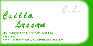 csilla lassan business card